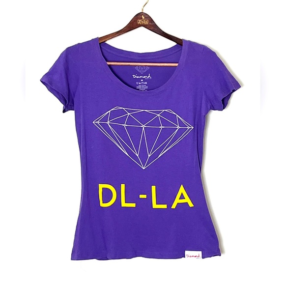Diamond Supply Co. Tops - Diamond Supply‎ Co DL-LA Lakers Graphic T-Shirt Diamond Logo Women’s Med Purple